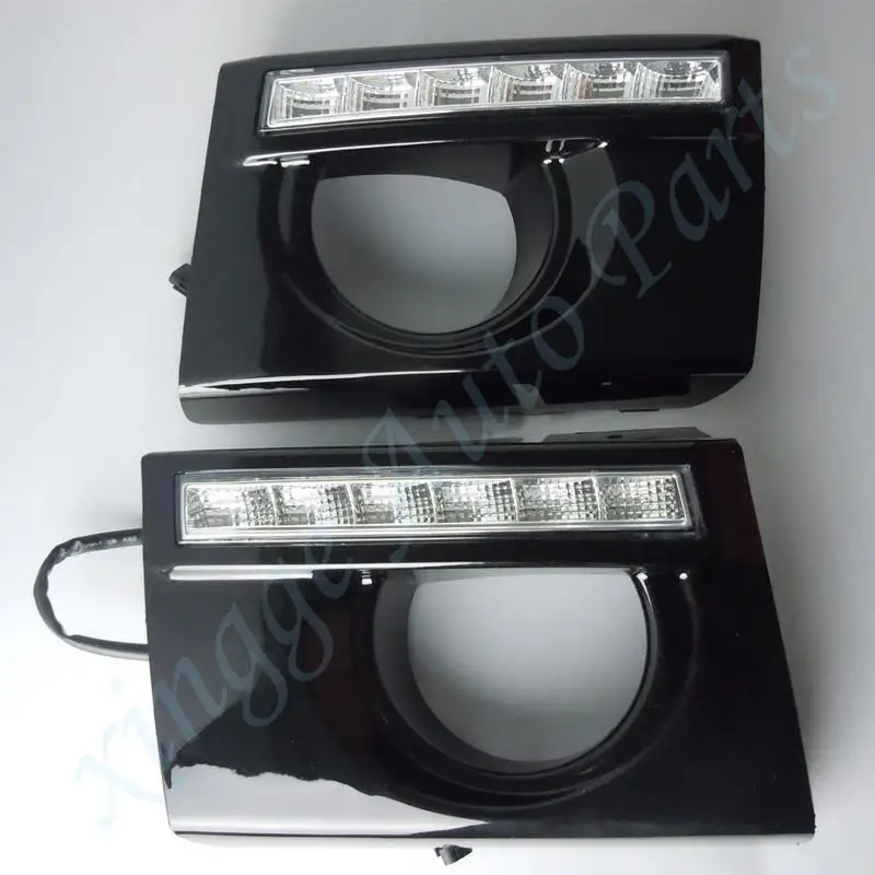 2* белый дневной ходовой светильник DRL противотуманная фара крышка для hyundai Tucson 2005-2009 A