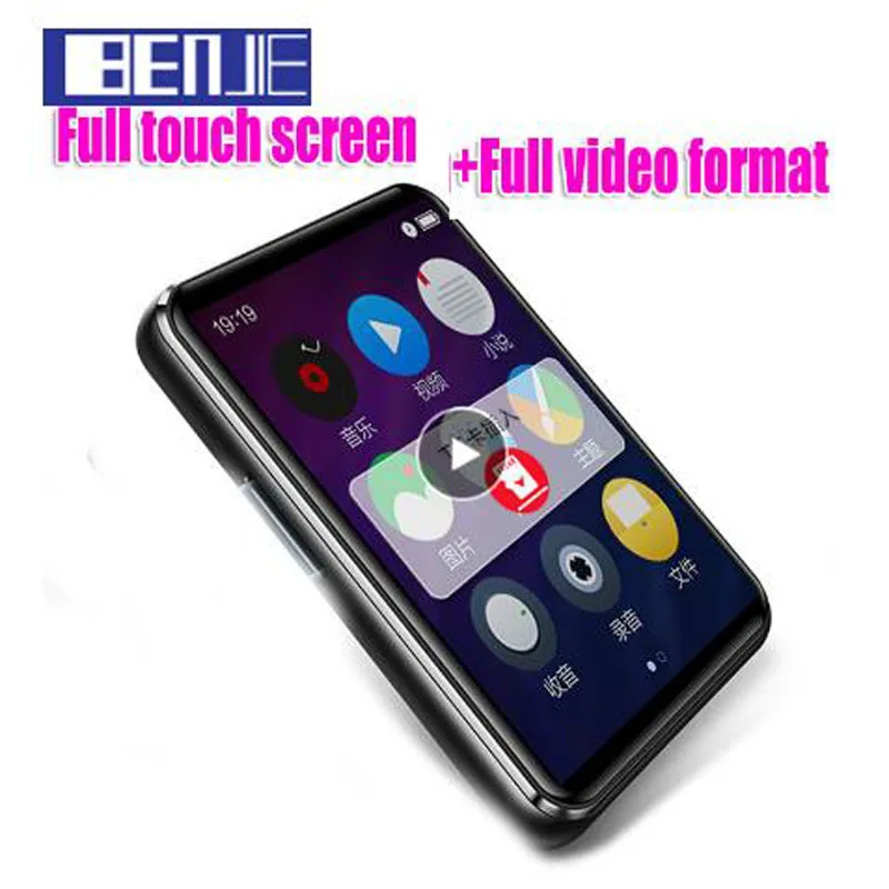 BENJIE X6 полный сенсорный экран MP3-плеер 4 Гб 8 Гб музыкальный плеер с fm-радио видеоплеер проигрыватель электронных книг MP3 со встроенным динамиком 5