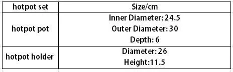 hotpot size