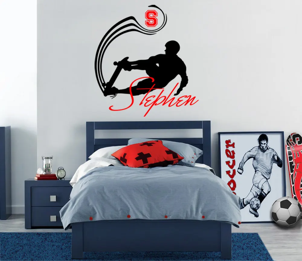 artistic design vinyl wall stickers personalized name wall decal sports skateboarding decals decor adesivo de parede - Artistic Wall Design artistic design vinyl wall stickers personalized name wall decal sports skateboarding decals decor adesivo de parede - Artistic Wall Design