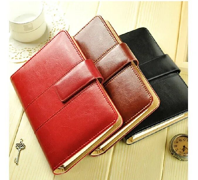 

High Quality PU Leather Notebook Stationery Spiral Diary Book 120 gsm 80 Sheets Best Paper School Supplies material escolar