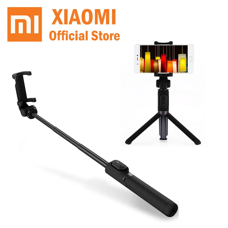 

Xiaomi selfie stick tripod Foldable Bluetooth Monopod With Wireless Button Shutter Selfie Stick black gray For iOS Android