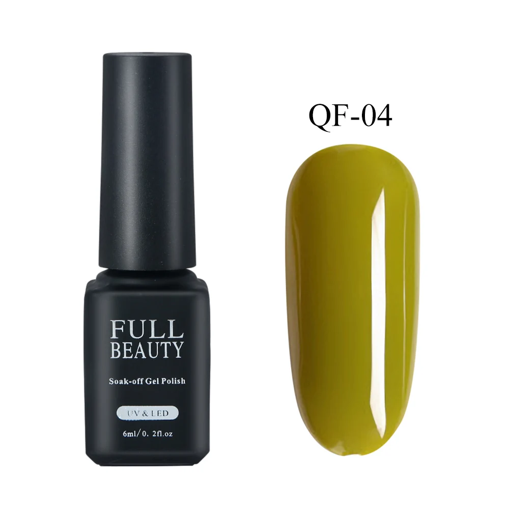 6 мл Гель-лак для ногтей Тыква карамель лак для ногтей горчичный желтый зеленый цвет покрытие DIY УФ-гель лак для маникюра BENG01-06 - Цвет: QF04