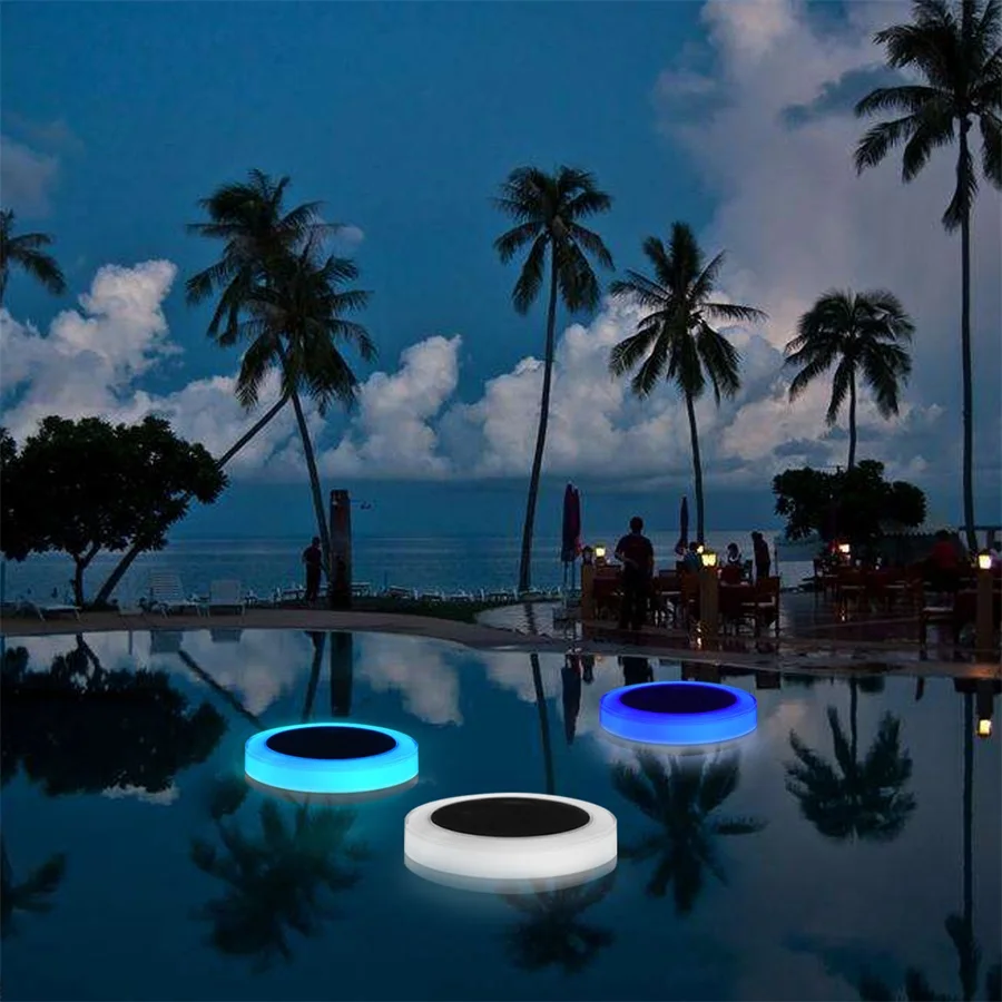 Солнечный светильник RGB светодиодный подводный светильник Солнечная энергия Пруд Открытый плавательный бассейн плавающий Водонепроницаемый декоративный светодиодный светильник с пультом дистанционного управления