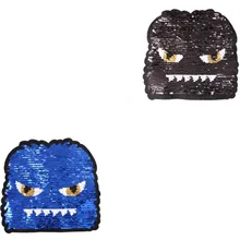 

ChicLady Hipster Women Clothing Diy Cartoon Monster Reversible sequin patch Super Change color Sew on patches for clothes OG