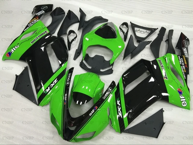 Ninja Zx 6r 2007 2008 набор для всего тела 636 08 07 зеленый Черные Пластиковые