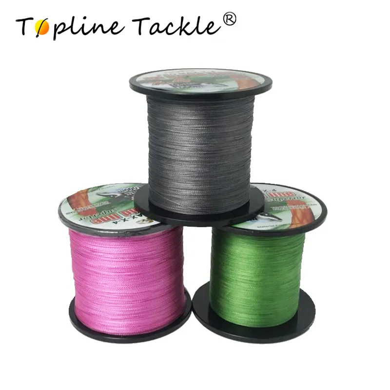 

Topline Tackle PE Braided Fishing Line Multifilament 4 Strands Cord Carp Fishing Lines For Saltwater 8 10 20 30 40 60 80 LB