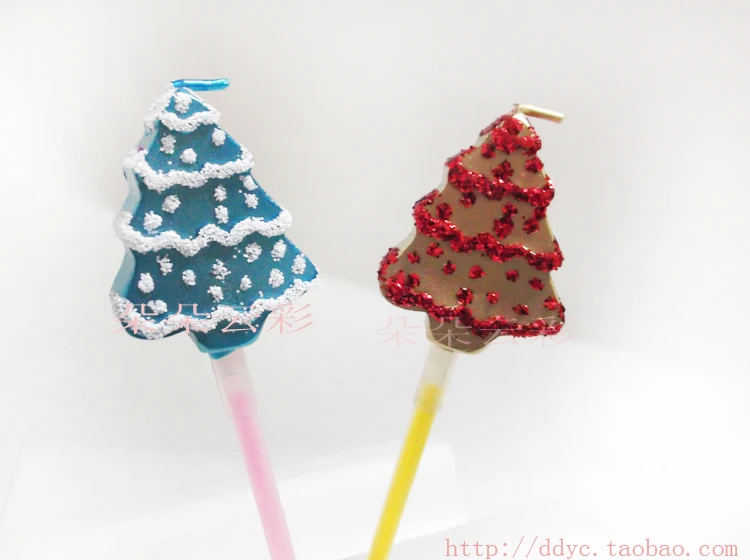 Lucky Tree Birthday Candle High Quality Gold Blue Lollipop Gift Ideas New Year Christmas | Дом и сад