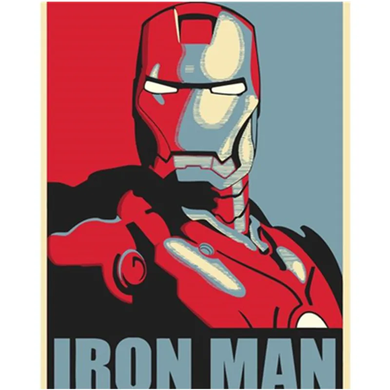 

Painting By Numbers DIY Dropshipping 40x50 50x65cm Manga character Iron Man Figure Canvas Wedding Decoration Art picture Gift