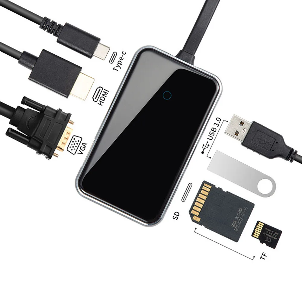 3,0 USB C концентратор HDMI RJ45 VGA док-станция для huawei mate 20 Pro 10 Macbook Surface Pro 6 type C концентратор для samsung S8 S9 Plus ASUS Xiaomi