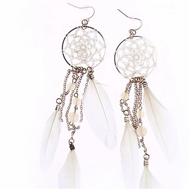 Boucles d'oreilles plume boho