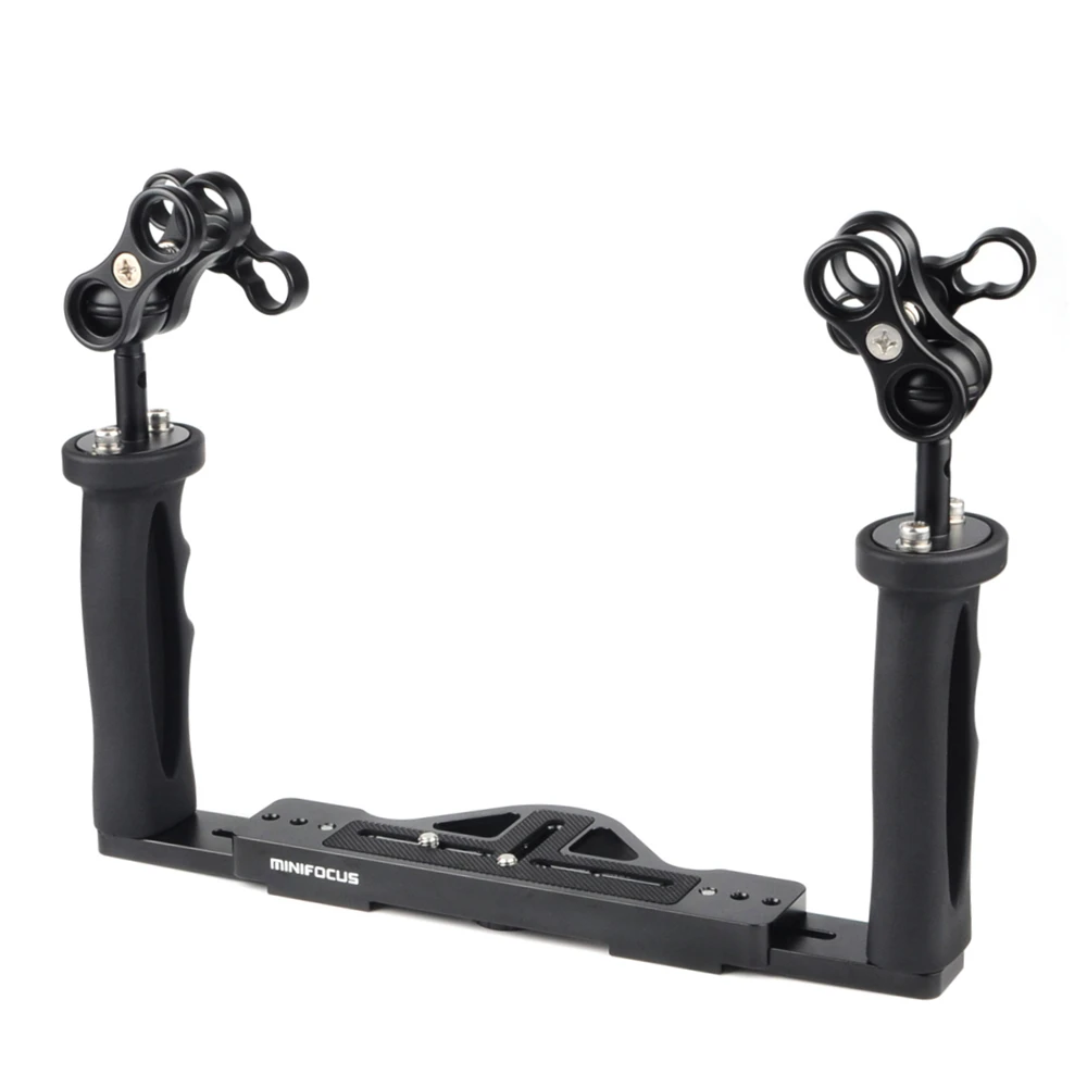 Dual Handle Aluminum alloy Handheld Stabilizer Rig Diving Tray Grip