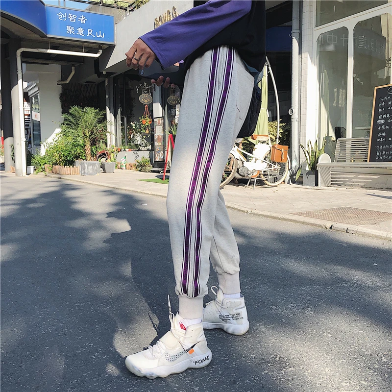 Fashion Casual Men's Pants Pants Spring And Autumn New M-2XL Stripes Loose Harem Pants Tricolor Personality Youth Popular