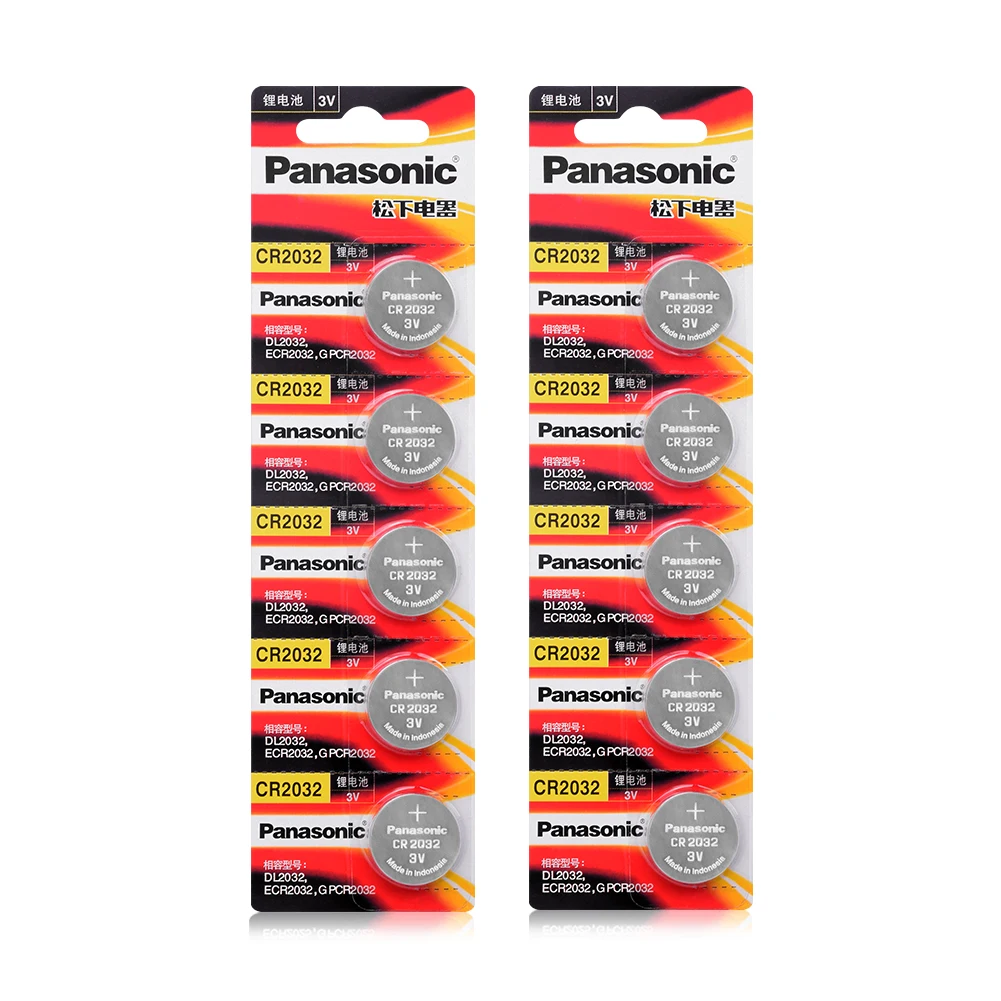 10 шт. бренд для PANASONIC cr2032 DL2032 ECR2032 5004LC KCR2032 BR2032 3 в кнопочные батарейки для часов