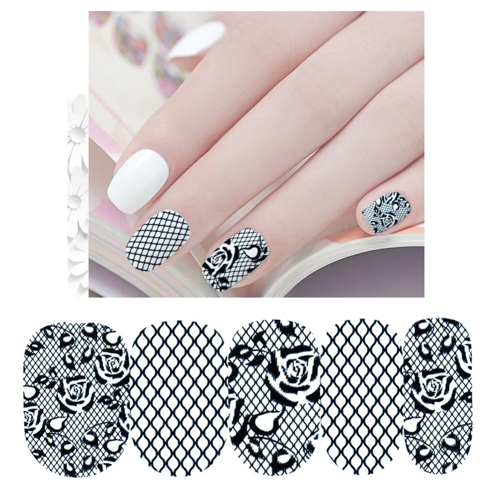 1PC Stickers For Nails Water Decals Nails Stickers Butterfly Decor Design For Nail French