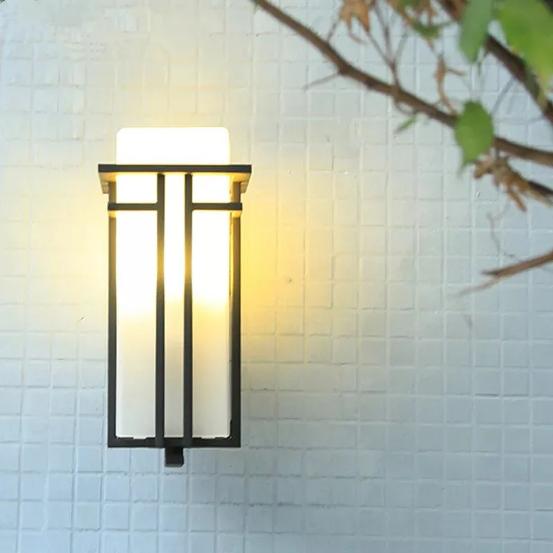 HAWBOIRRY LED European outdoor simple modern wall lamp villa courtyard community corridor balcony waterproof terrace lamp