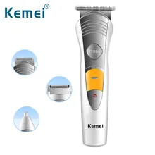 Kemei KM-580A низкий уровень шума Электрический сильный мотор машинки для стрижки волос Бритва перезаряжаемые бакенбарды нос триммер для волос семья