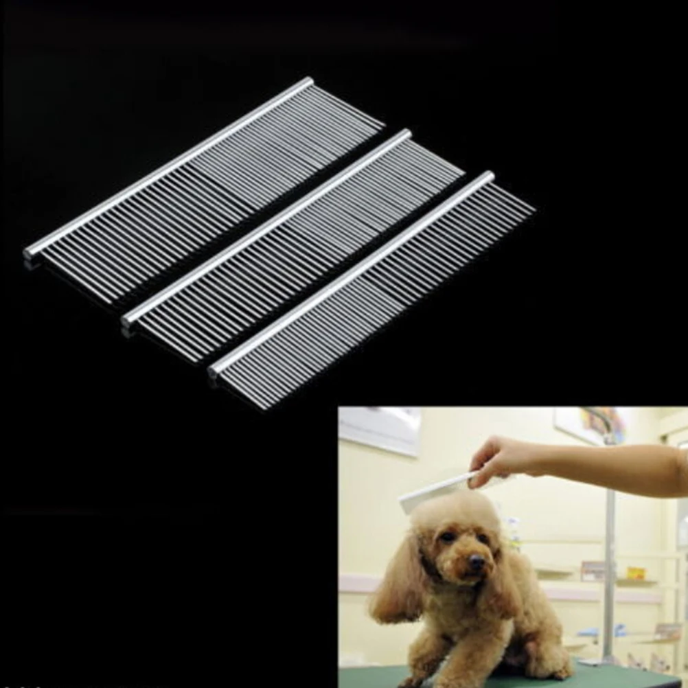 

Pet Dog Comb Professional Steel Hair Trimmer Comb Stainless Steel Stripe Grooming Comb Shedding Hair Cleaning Grooming Tool