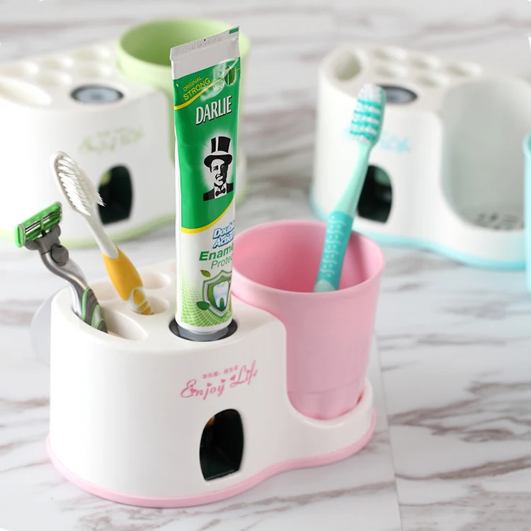 BAISPO креативный соковыжималка держатель для зубной щетки присоска для мытья чашки диспенсер для зубной пасты для ванной аксессуар