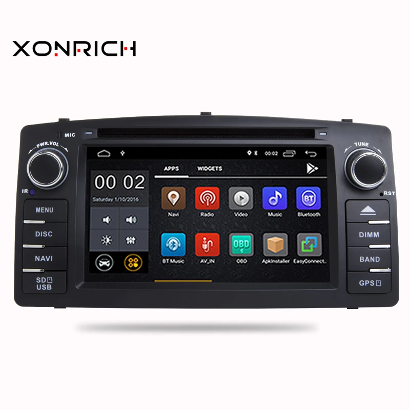 Sale 2 Din Android 8.1 Car Multimedia Player For Toyota Corolla E120 BYD F3 Stereo GPS DVD AutoRadio Head Unit Navigation Wifi 1