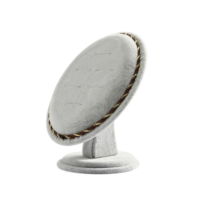ANFEI маленький серый лед ткань кольцо Бюст Ювелирные Изделия Дисплей Стенд кольцо манекены с картонной полка-подставка GA4011