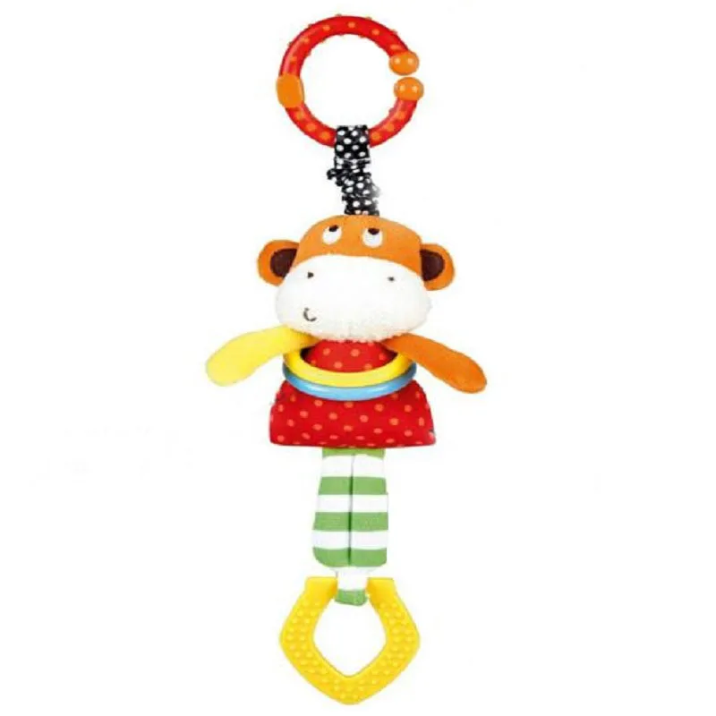 Newborn Soft Monkey With Ring Bell Baby Musical Crib Mobiles Toys