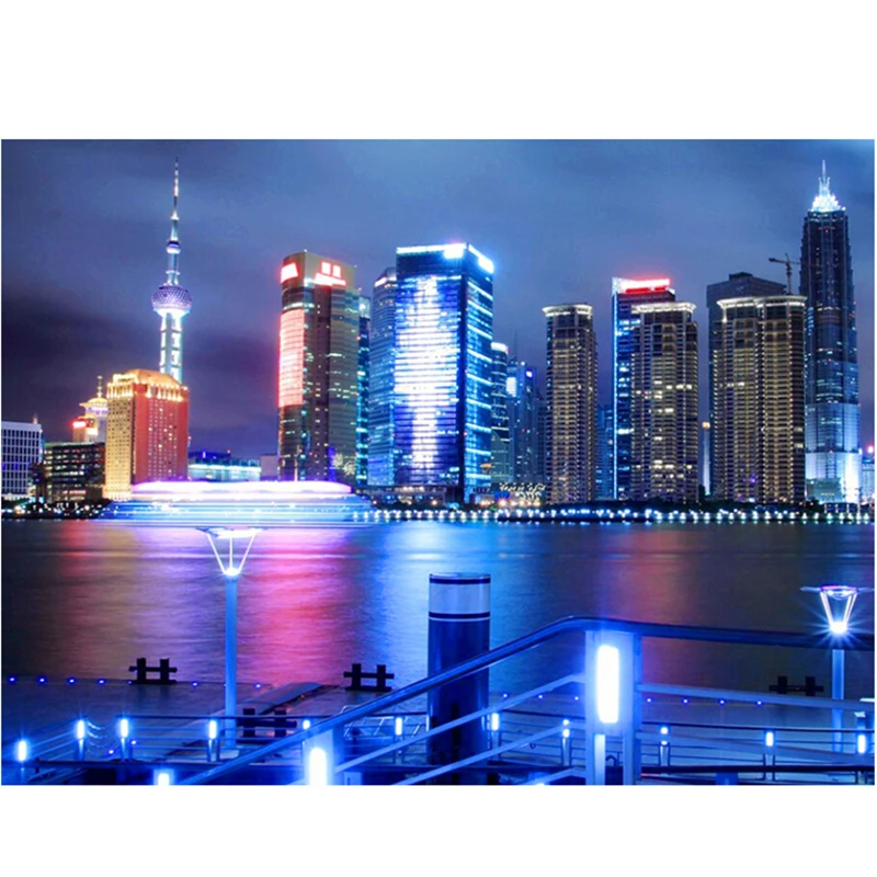 Diamond Embroidery Night city Diy 5D Mosaic Diamond Painting Cross Stitch Picutre Of Rhinestones Wall Deocraiton