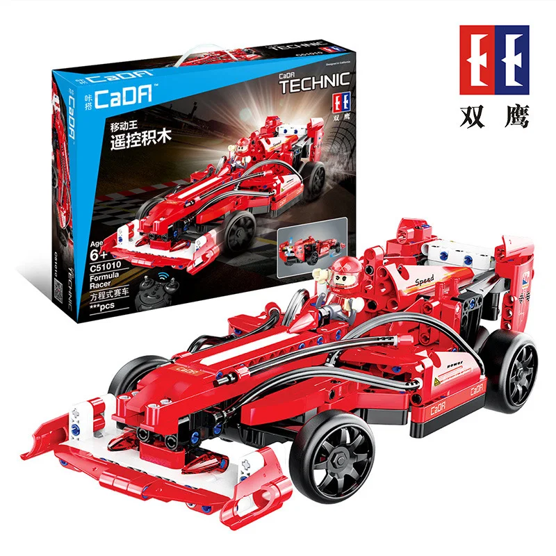 

Remote control red ferraris Formula Racing TECHNIC Race Car Model Building Blocks Bricks Compatible With Legos Toy gift for kids