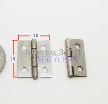 

100PCS/LOT High Quality Stainless Steel 4 Holes Door Hinge 18*16 Thickness 0.5mm