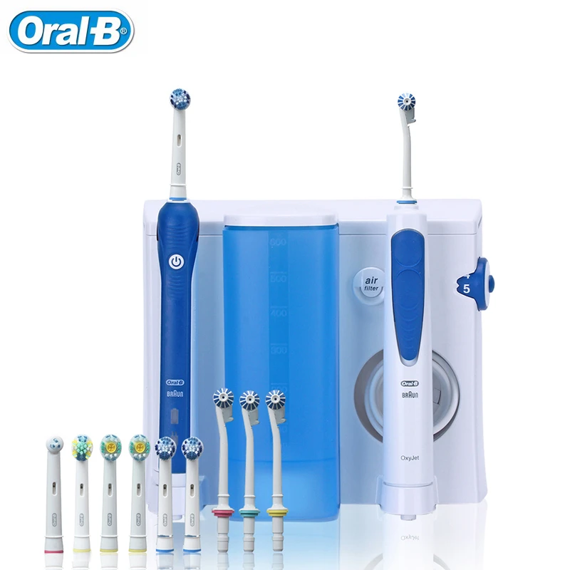 Oral B Monddouche Elektrische Tandenborstel Family Oral Center + 4 Heads Plaque Verwijder Dental Water Flosser Oral B nozzles|electric care - AliExpress