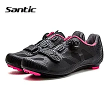 Santic велосипедная обувь для женщин Pro Team Racing самозакрывающаяся обувь для шоссейного велосипеда дышащая Спортивная велосипедная обувь из ТПУ Zapatillas Ciclismo