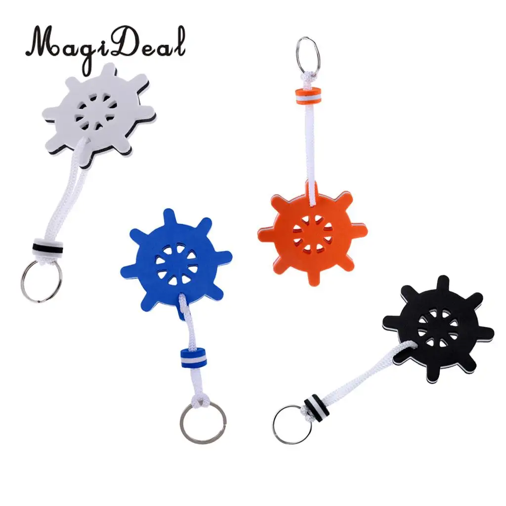 4pcs Floating Key Rings Marine Boat Nautical Kayaking Floating Foam Keychains for Canoe Dinghy Yacht Surfing Swimming Diving