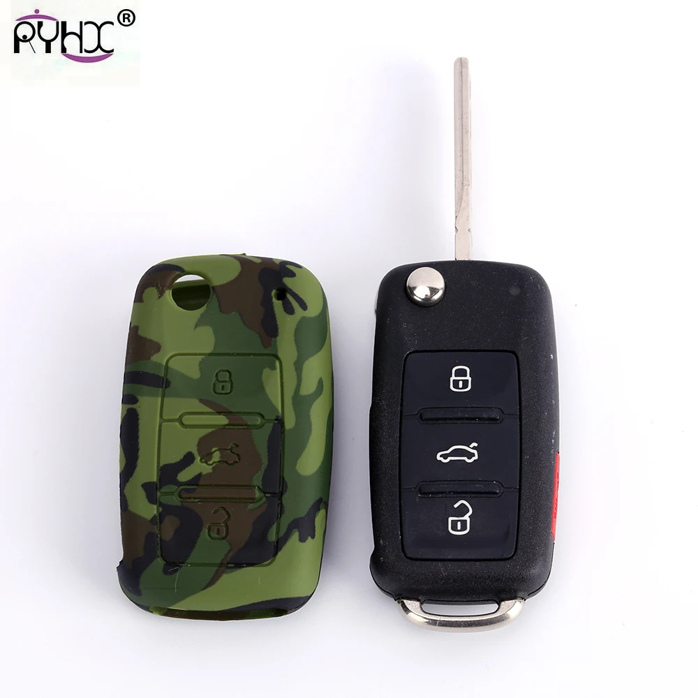 RYHX силиконовый для ключа автомобиля чехол подходит Passat Polo Golf Touran сидение Bora