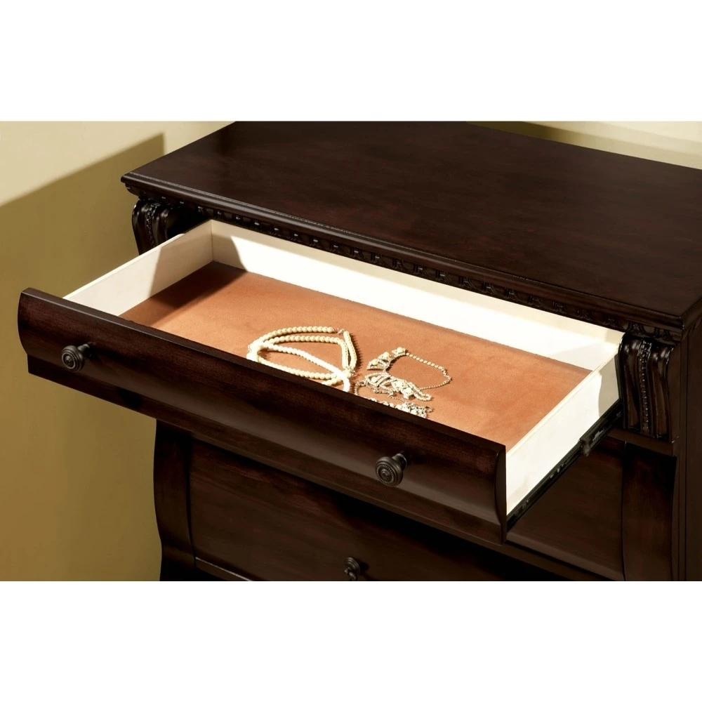 Roomy Leisurely Wooden Chest, Cherry Brown (1)