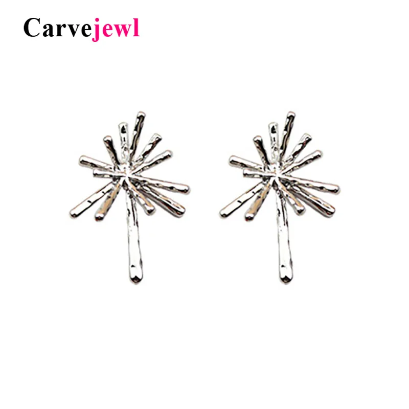 

Carvejewl gold silver plating irregular tree branch Stud Earring unique metal Vintage Earring Fashion Jewelry Gift Free Shipping