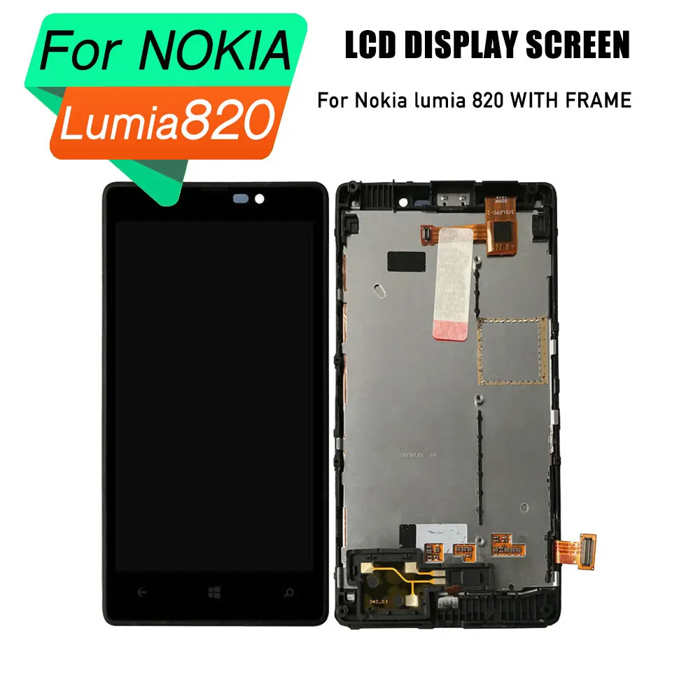 PrepairP ЖК экран для Nokia lumia 820 дигитайзер сенсорный сборка nokia рамка|Экраны мобильных