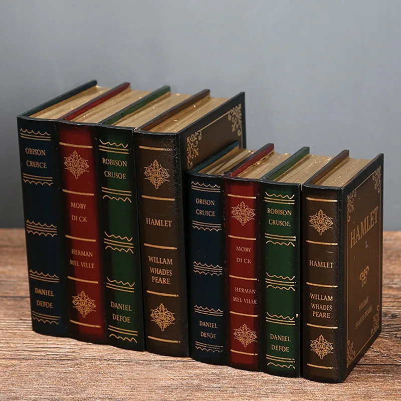 Европейский стиль ретро поддельные книги моделирование ящик для хранения книг элегантный орнамент офисная модель фото реквизит украшения дома аксессуары