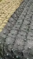 Free Shipping African Lace Fabric High Quality Z-han5725  French Embroidery Net tulle lace fabric with beads