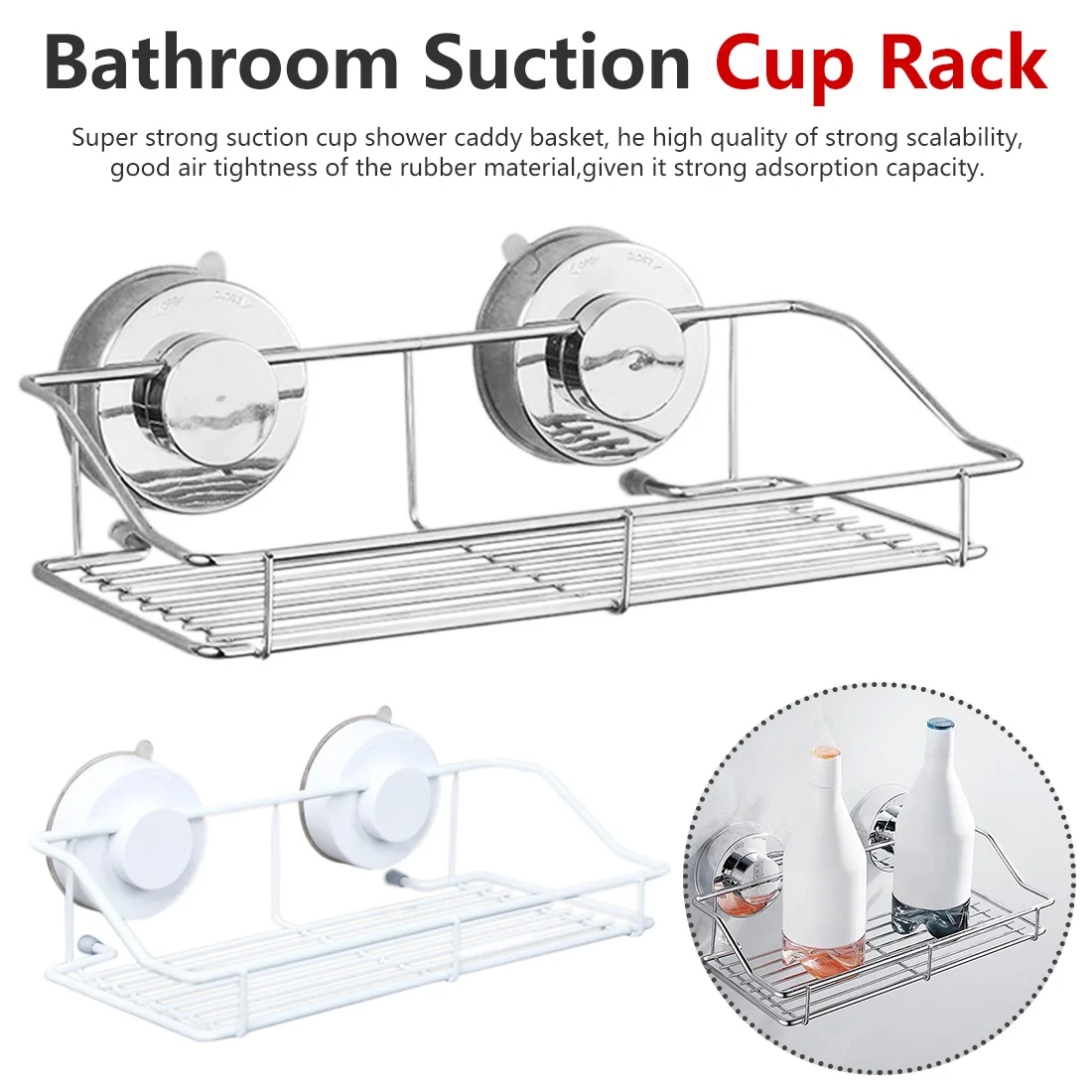 

Stainless Steel Wall Rack Kitchen Faucet Sink Storage Rack Drain Basket Shower Rod Rack Kitchen Storage Holder