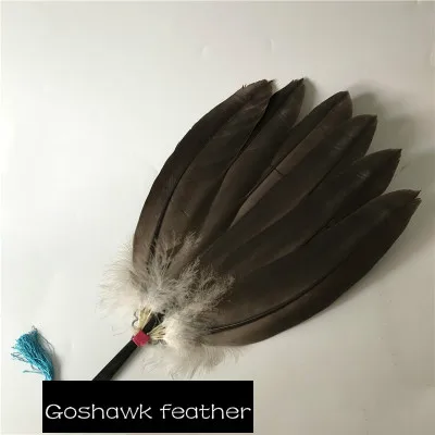 Классический китайский стиль ремесло Гусь Goshawk веер с перьями тонкий вентилятор ручной работы реквизит для представления Abanicos Para Boda - Цвет: A3