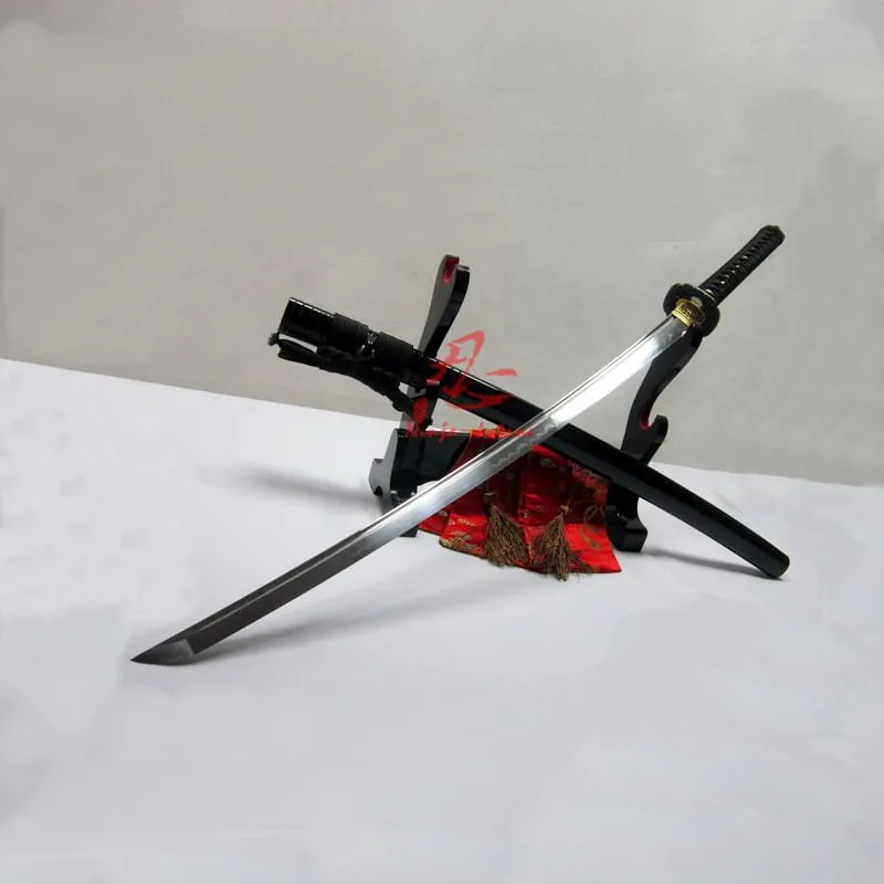 

battle ready folded steel clay tempered dragon tsuba japanese samurai katana sword sharp
