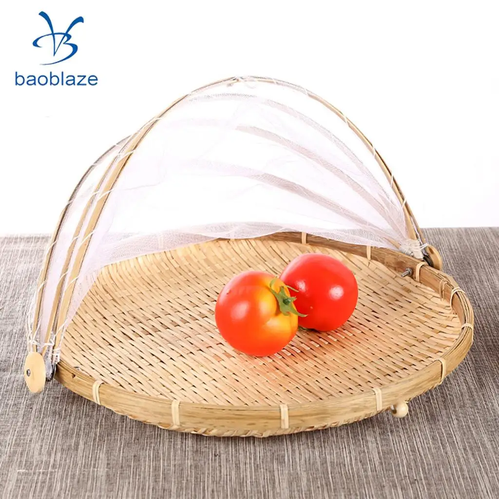 Bamboo Serving Food Tent Basket Hand Woven Fruit Baskets Storage 6 Designs
