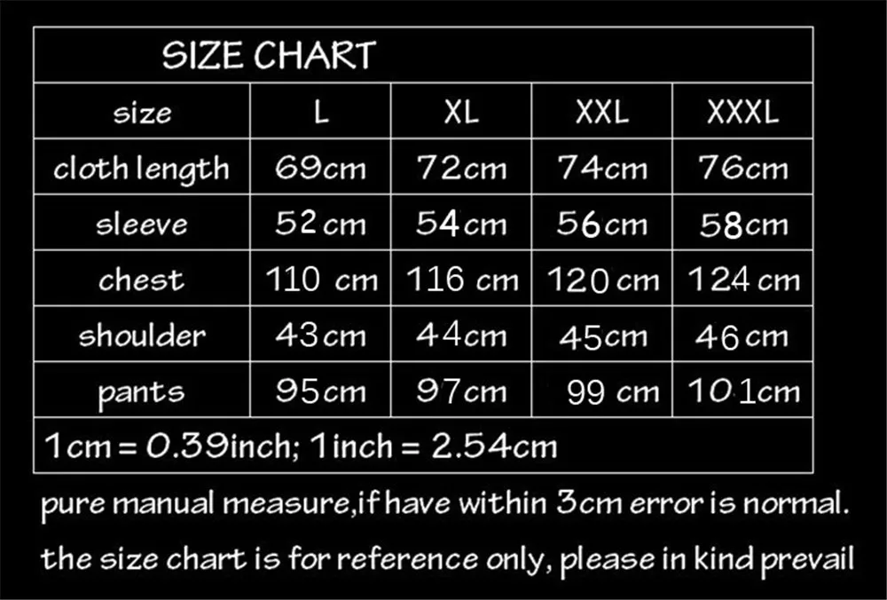 size chart 100001