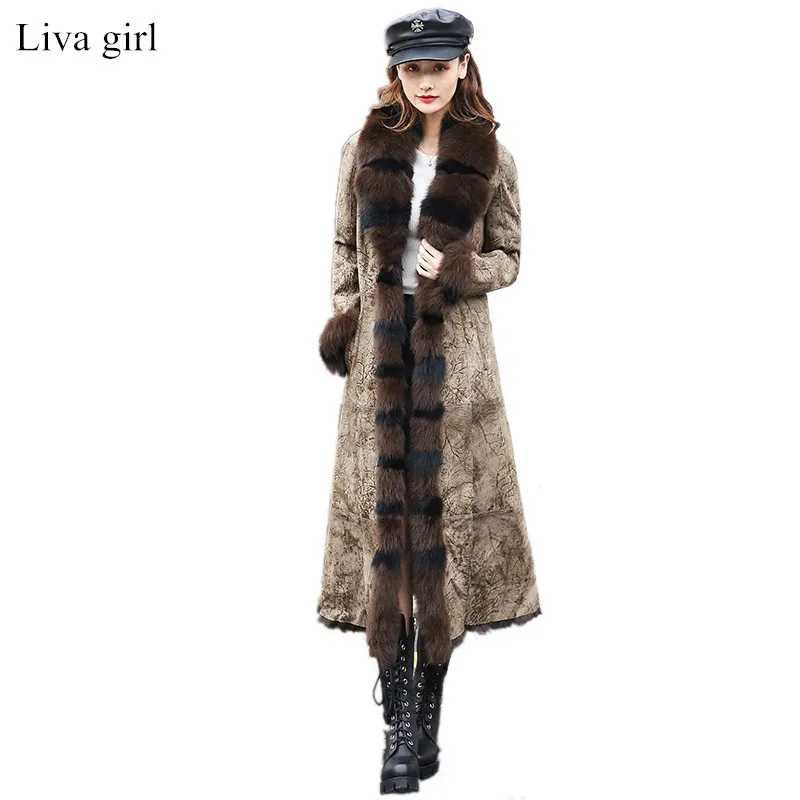 

Newest Arrival Winter Long Flare Sleeve Slim Full Pelt Fake Fox Fur Coat Covered Button Thick Warm Faux Fur Overcoat XHSD-294