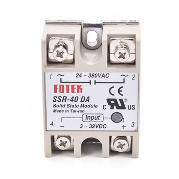 

1pc 3-32VDC to 24-380VAC SSR-40DA Solid State Relay Module SSR-40 DA SSR 40A for PID Temperature Controller Voltage Transformer