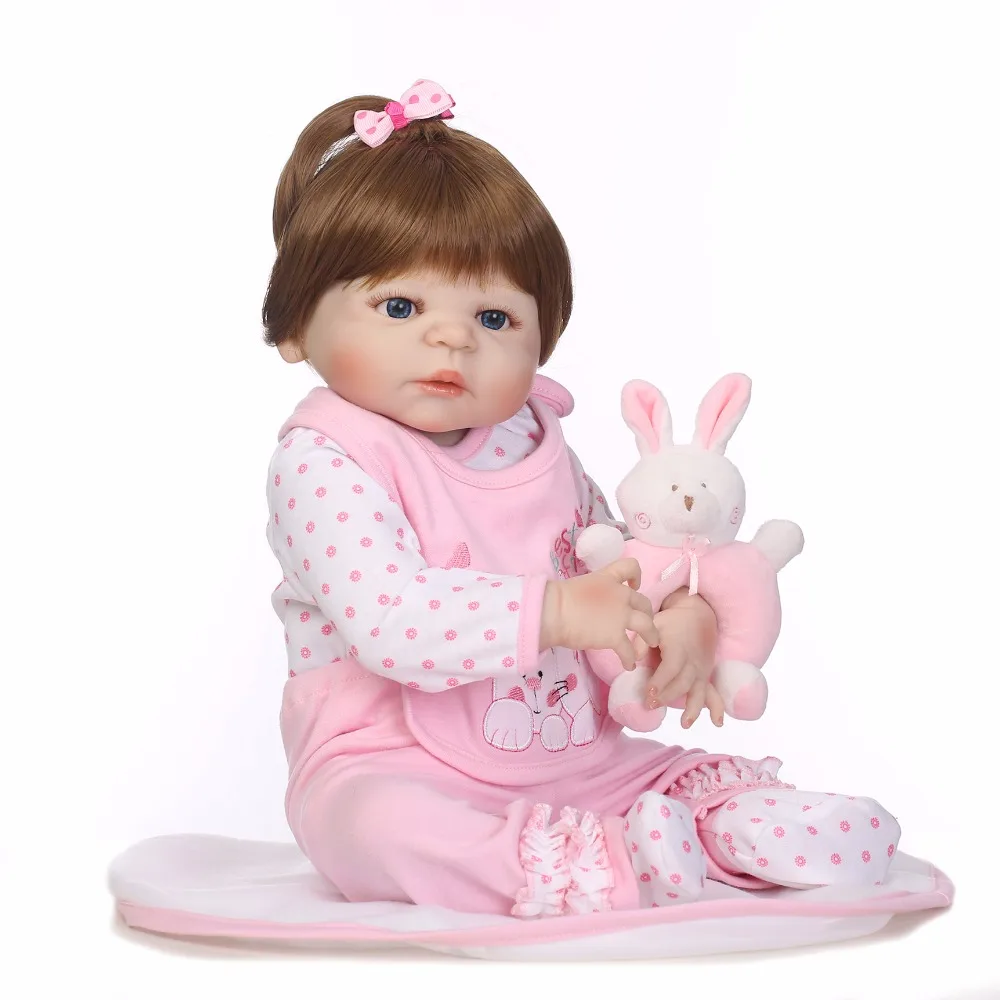 Силиконовая кукла Bebe Reborn для новорожденных 22 дюйма виниловая Реалистичная
