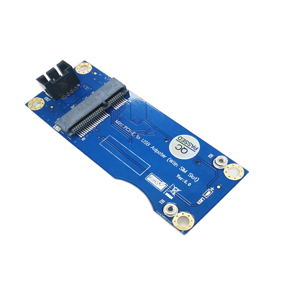 

New PCIE Mini PCI Express to USB Adapter Riser Card SIM Card Slot for WWAN/LTE Modul with 9pin USB Cable for Desktop Motherboard