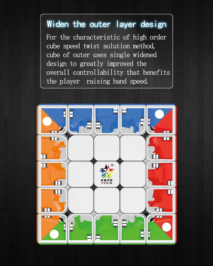 YUXIN маленький магический Профессиональный клейкий 5*5*5 Магнитный магический куб головоломка на скорость 5x5 куб обучающий игрушки cubo magico 62,5