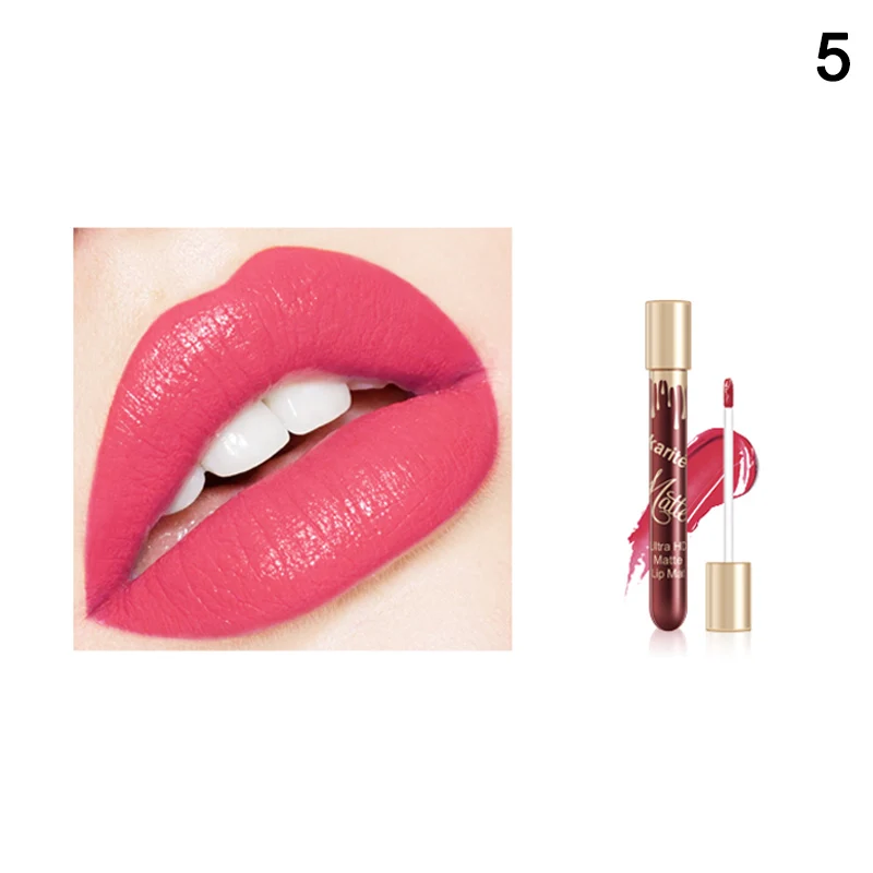 5 Women Waterproof Matte Lipgloss Long Lasting Moisturizing Liquid Lipstick 789 - Цвет: 5