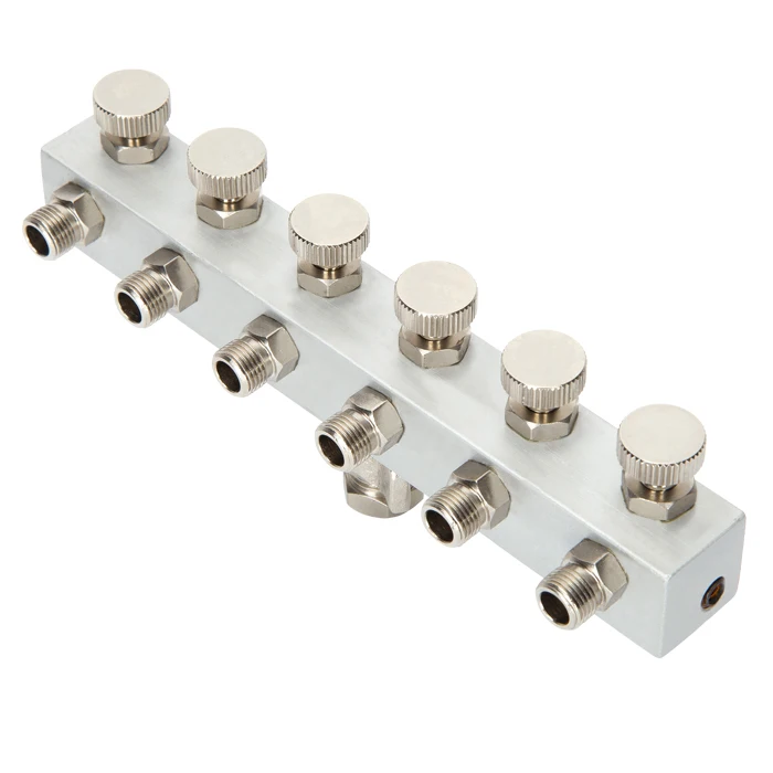 6 WAY AIRBRUSH AIR HOSE SPLITTER MANIFOLD Compressor and Regulated